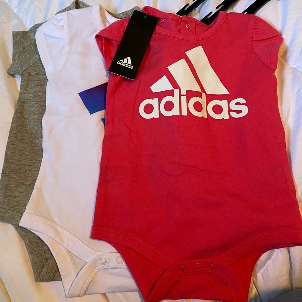 Adidas 3-pack onesies